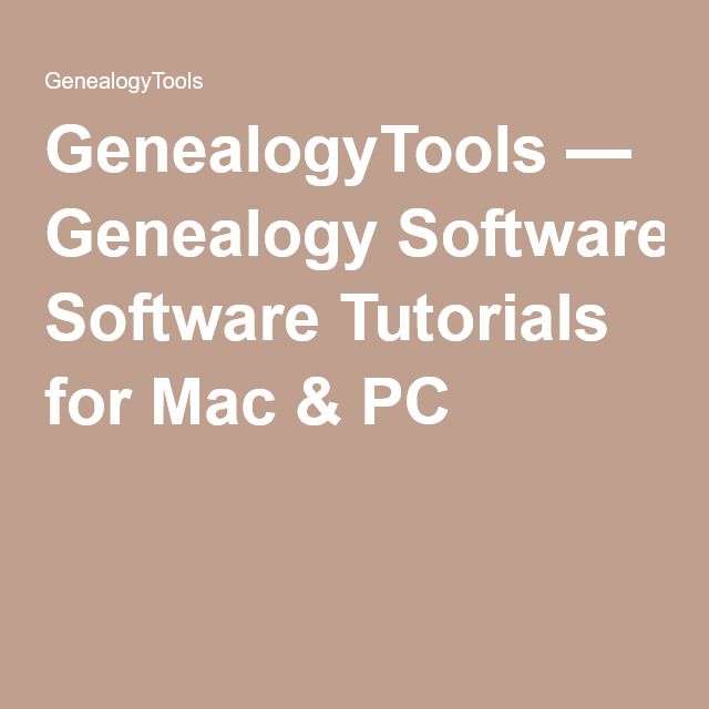 geneology programs for mac
